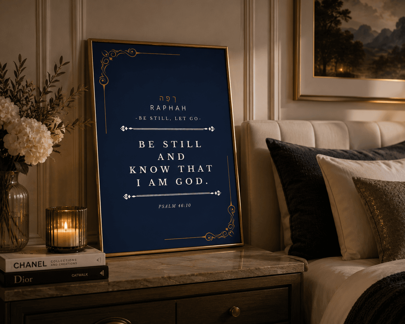 Psalm 46:10 Be Still and Know Scripture Wall Art Print